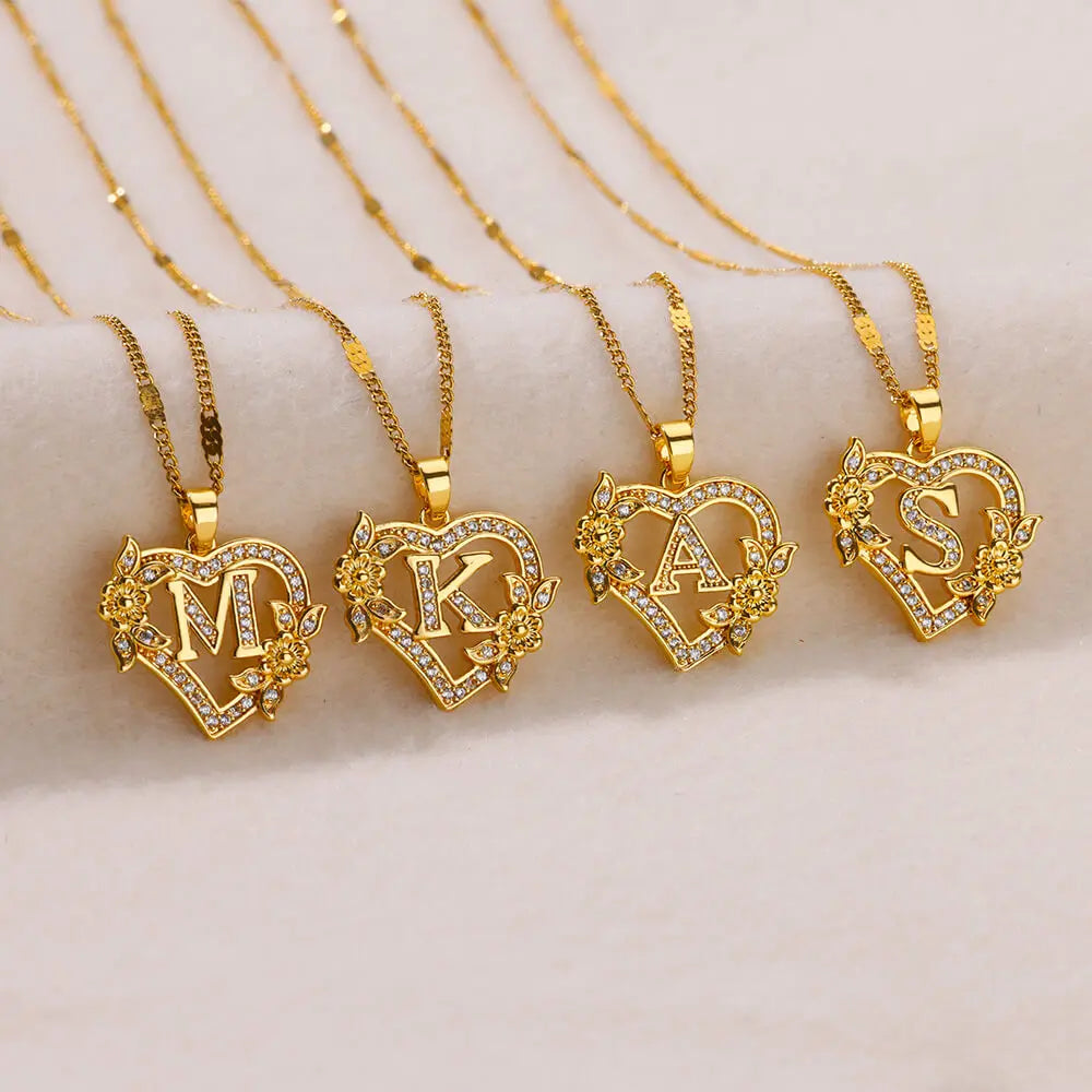 Collier Letter Heart