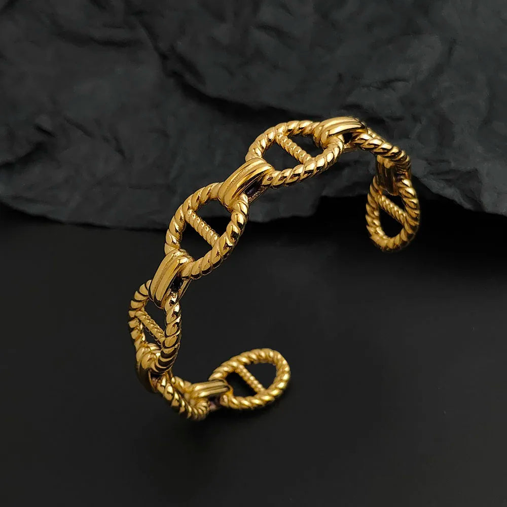 Bracelet Ancrage Argent/Or